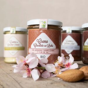 Crema para untar de chocolate bio con almendra marcona ecológica