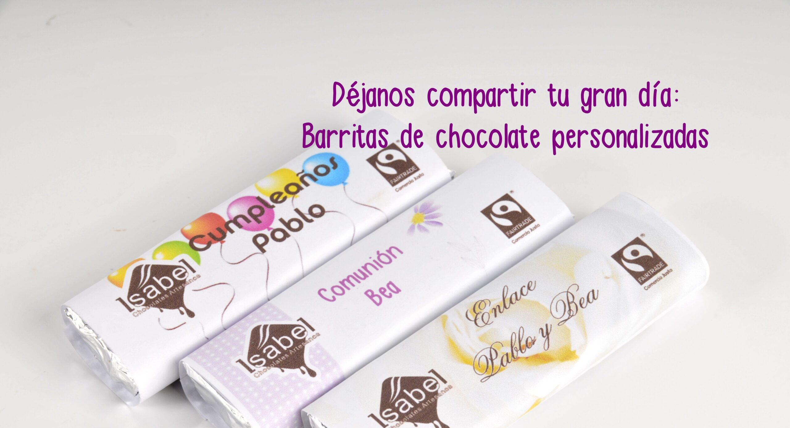 Chocolate personalizado solidario
