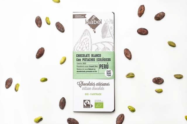 Tableta Chocolate BIO Bean To Bar Pistacho - Fairtrade