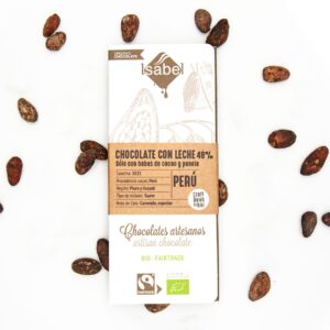 Tableta Chocolate BIO Bean To Bar LECHE - Fairtrade