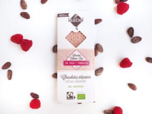 Tableta Chocolate Blanco con Yogur y Frambuesa ECO y BIO