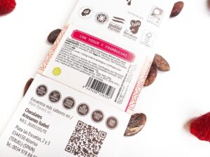Tableta Chocolate Blanco con Yogur y Frambuesa ECO y BIO