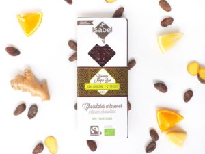 Tableta Chocolate Negro con Jengibre y Cíticos, ECO y BIO
