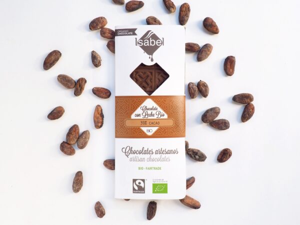 Tableta Chocolate con Leche 39% Cacao - BIO y ECO