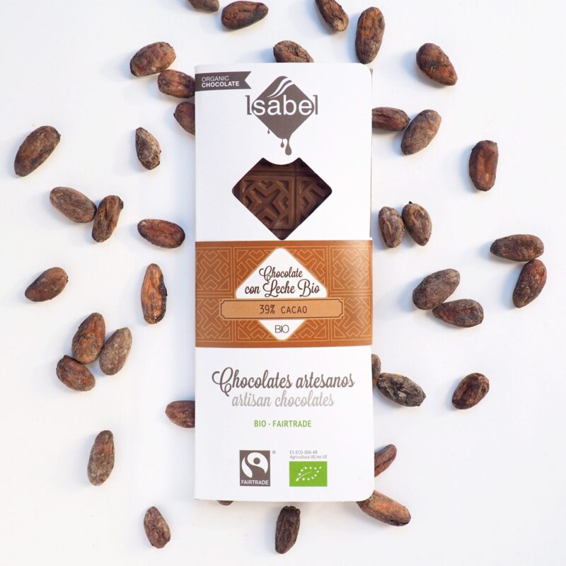 Tableta Chocolate con Leche 39% Cacao - BIO y ECO