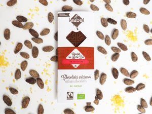Tableta Chocolate con Leche con Petazetas de Limón - BIO y ECO