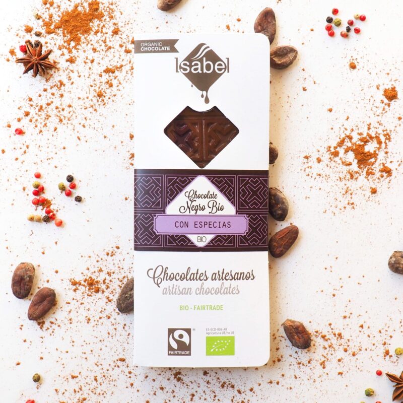 Tableta de Chocolate BIO Negro con Especias - FAIRTRADE