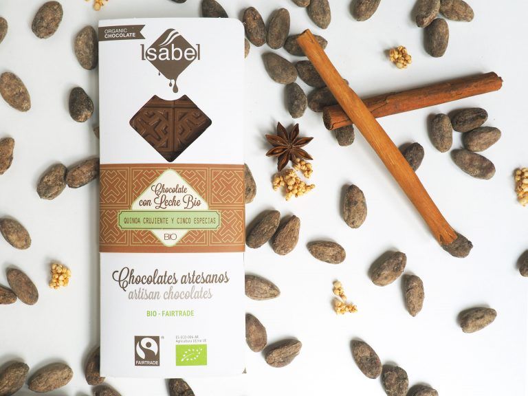 Tableta de Chocolate con Leche con Quinoa y Especias - ECO y BIO 4