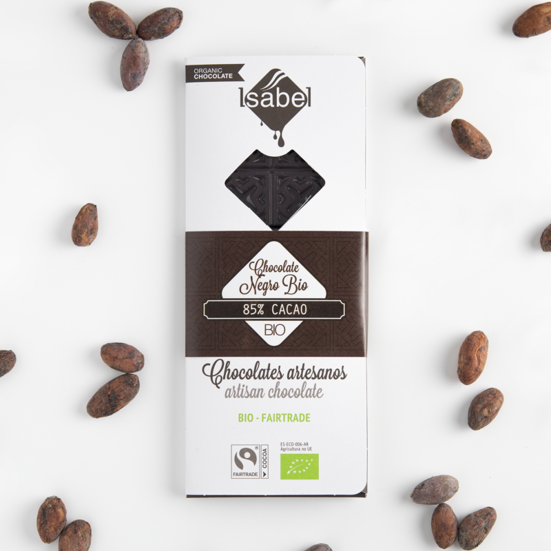 Tableta de chocolate negro BIO al 85% de cacao