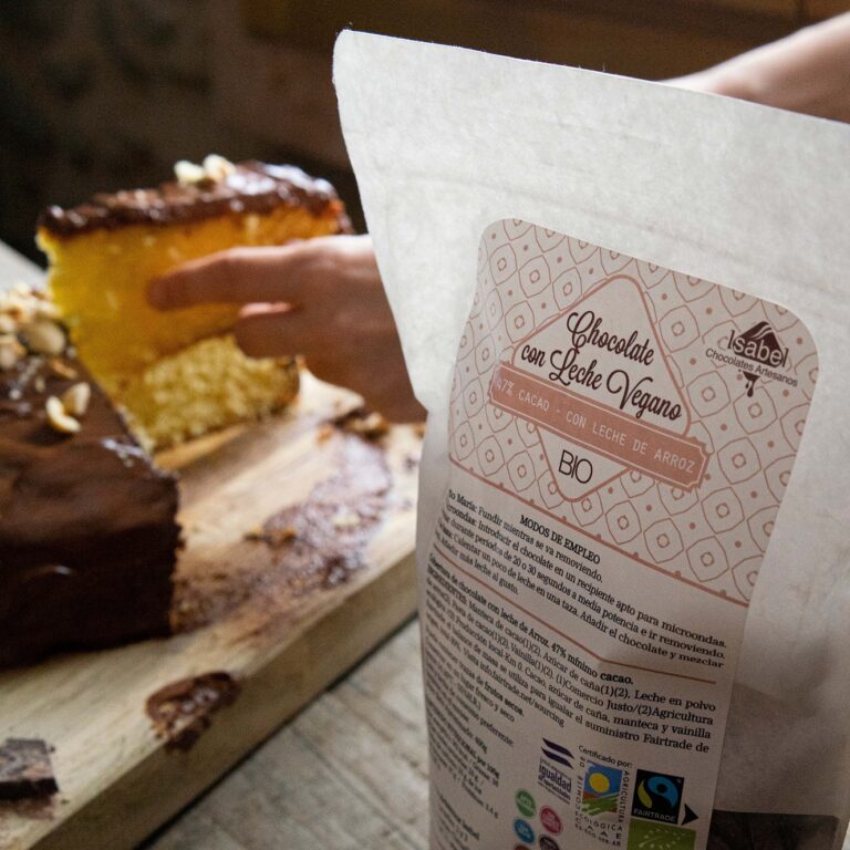 Bizcocho de chocolate bio sin gluten